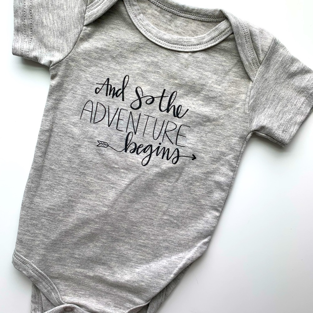 The Adventure Begins Short Sleeve Bodysuit